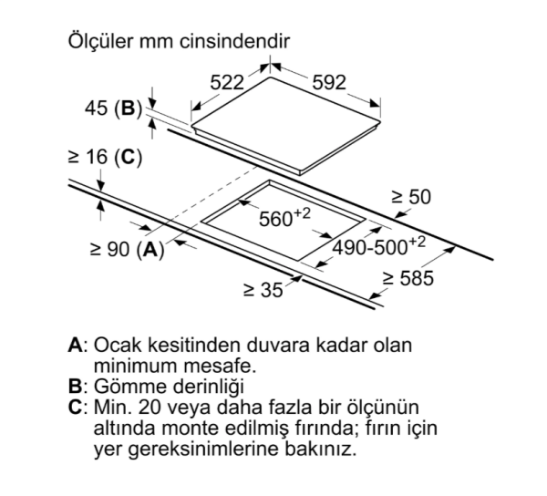 iQ300 Elektrikli Ocak 60 cm Çerçevesiz Yüzey  - ET651FFP2E