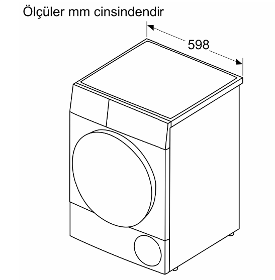 iQ500 Isı Pompalı Kurutma Makinesi 9 kg Gümüş, WQ44G2CTTR