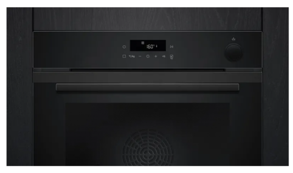 iQ300 Ankastre fırın, ilave buharlı 60 x 60 cm Derin siyah inox - HR232GEB3