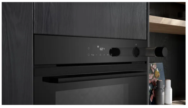 iQ300 Ankastre fırın, ilave buharlı 60 x 60 cm Derin siyah inox - HR232GEB3