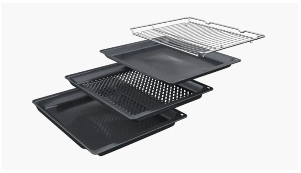 iQ300 Ankastre fırın, ilave buharlı 60 x 60 cm Derin siyah inox - HR232GEB3