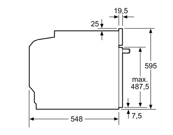 iQ300 Ankastre fırın, ilave buharlı 60 x 60 cm Derin siyah inox - HR232GEB3