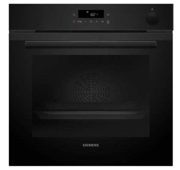 iQ300 Ankastre fırın, ilave buharlı 60 x 60 cm Derin siyah inox - HR232GEB3
