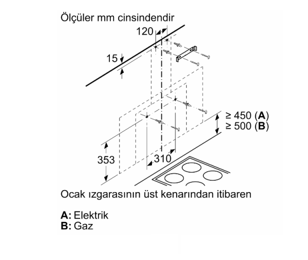 iQ300 Duvar Tipi Davlumbaz 90 cm clear glass titanium printed - LC95FCJ00T