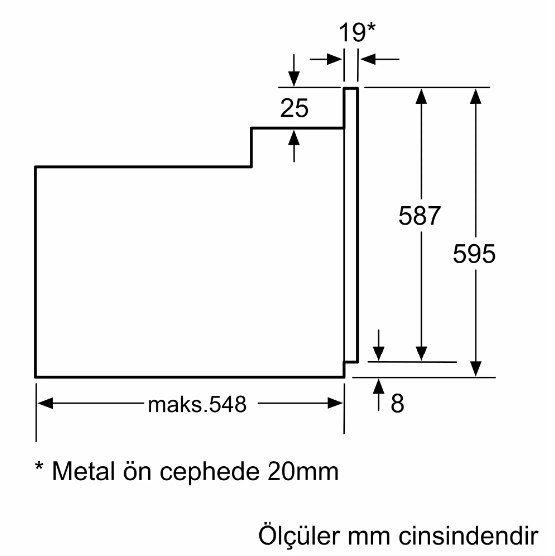 iQ300 Ankastre Fırın 60 x 60 cm Inox, HB514FBR1T