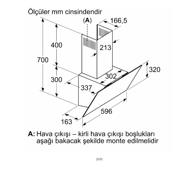 iQ100 Duvar Tipi Davlumbaz 60 cm Siyah Cam - LC64KPJ60T