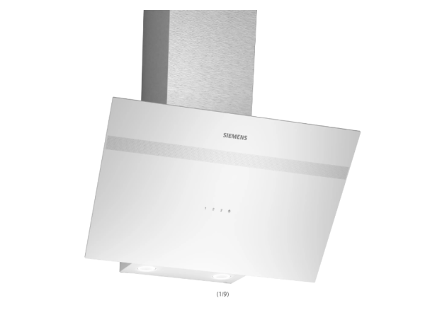iQ100 Duvar Tipi Davlumbaz 60 cm Beyaz Cam Yüzey - LC64KPJ20T