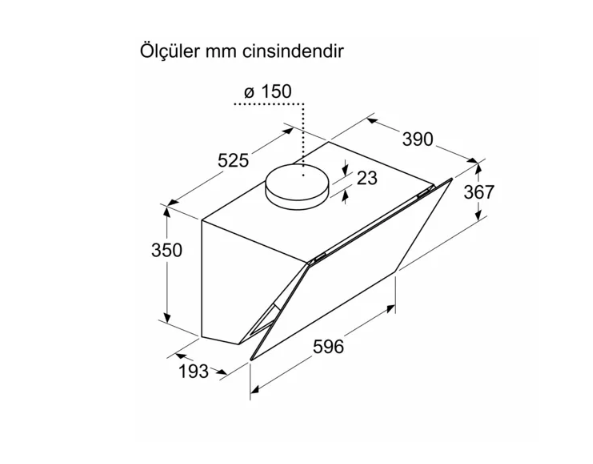 iQ500 Duvar Tipi Davlumbaz 60 cm Beyaz Cam Yüzey - LC67KPJ20T