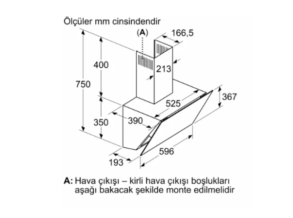 iQ500 Duvar Tipi Davlumbaz 60 cm- LC67KPJ70T