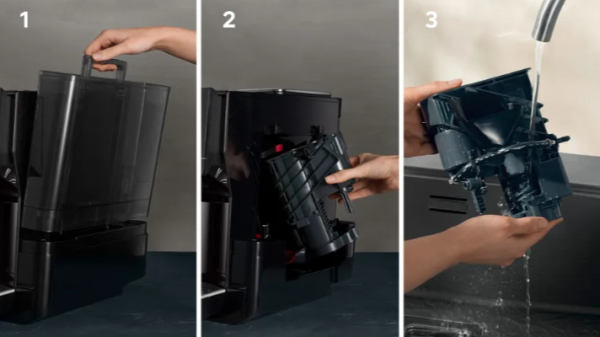 Tam Otomatik Kahve Makinesi EQ700 classic Piyano siyah, Çıkarılabilir su tankı - TP713R19