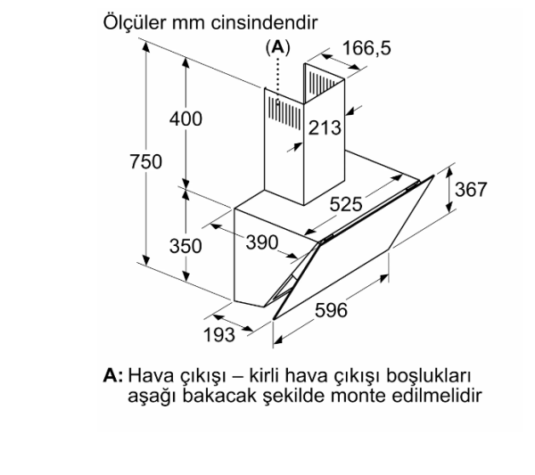 iQ300 Duvar Tipi Davlumbaz 60 cm Clear glass grey printed - LC66KPJ70T