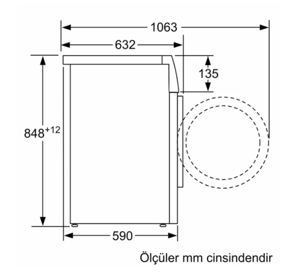 iQ500 Çamaşır Makinesi 9 kg 1200 dev./dak., Gümüş - WG42K2ZXTR