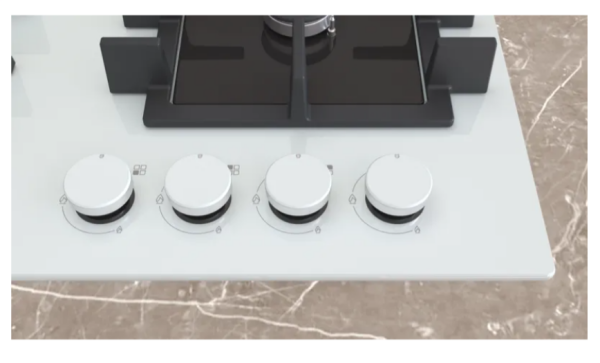 iQ300 Gazlı Ocak 60 cm Sert cam, Beyaz - EN6B2NP40O