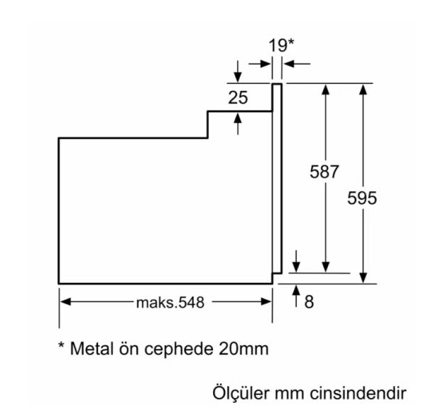 iQ500 Ankastre Fırın 60 x 60 cm Siyah - HB237JES5T