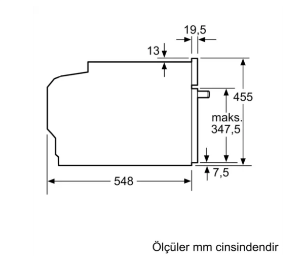 iQ700 Mikrodalga Fonksiyonlu Kompakt Ankastre Fırın 60 x 45 cm Siyah