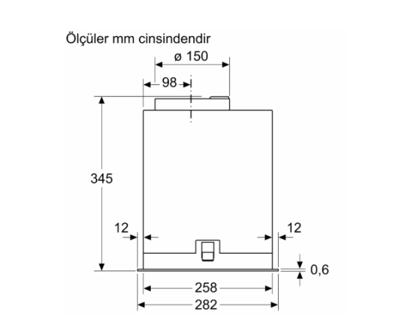 iQ500 Gömme Aspiratör 52 cm Paslanmaz çelik - LB56NAC50
