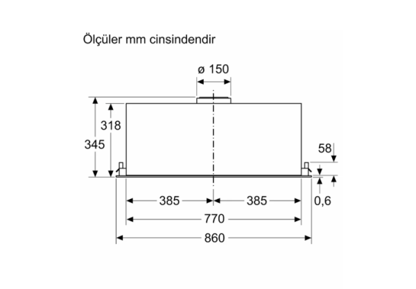 iQ700 Gömme Aspiratör 86 cm Siyah - LB88NPC60