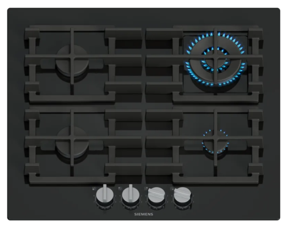 iQ500 Gazlı Ocak 60 cm Sert cam, Siyah - EP6A6HI40O