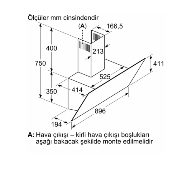 iQ500 Duvar Tipi Davlumbaz 90 cm Siyah Cam - LC97KPJ60T
