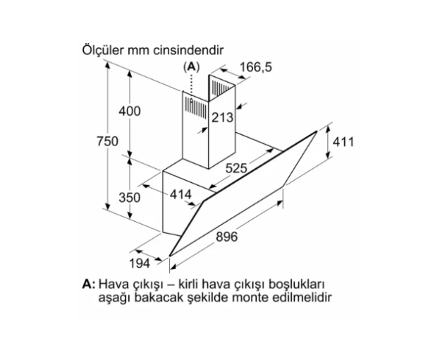 iQ500 Duvar Tipi Davlumbaz 90 cm Beyaz Cam Yüzey - LC97KPJ20T