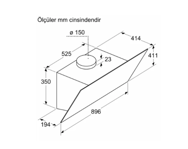 iQ500 Duvar Tipi Davlumbaz 90 cm Beyaz Cam Yüzey - LC97KPJ20T