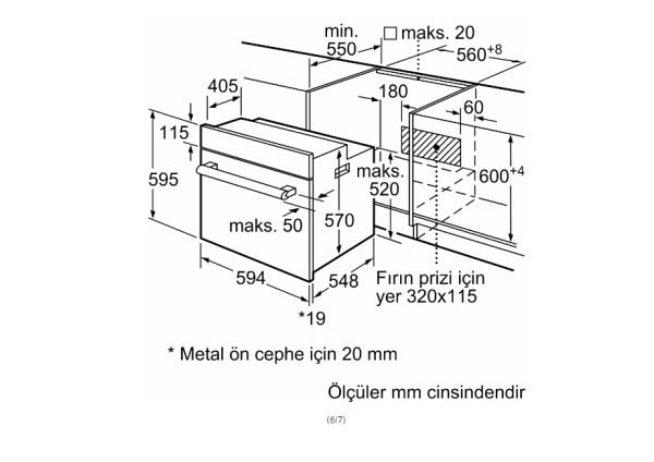 iQ100 Ankastre Fırın 60 x 60 cm - HB012FBH1T