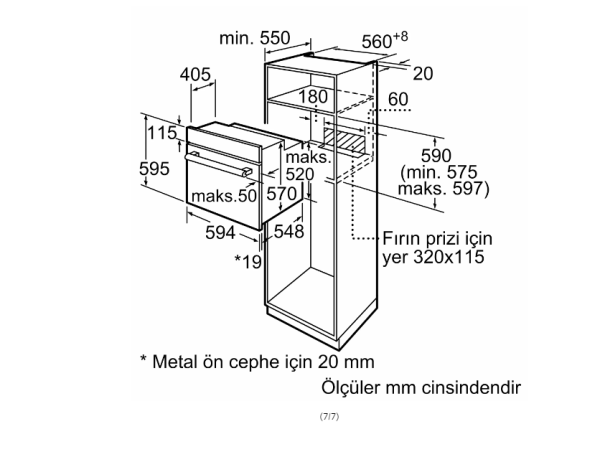 iQ100 Ankastre Fırın 60 x 60 cm - HB012FBH1T