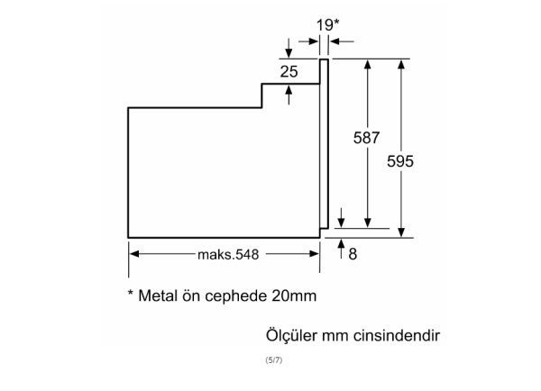 iQ100 Ankastre Fırın 60 x 60 cm Siyah - HB012FBB1T