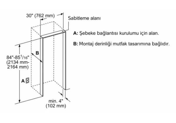 iQ700 Ankastre Buzdolabı 212.5 x 75.6 cm Düz Menteşe - CI30RP02