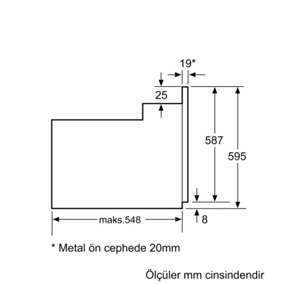 iQ300 Ankastre Fırın 60 x 60 cm Beyaz- HB214FBW1T