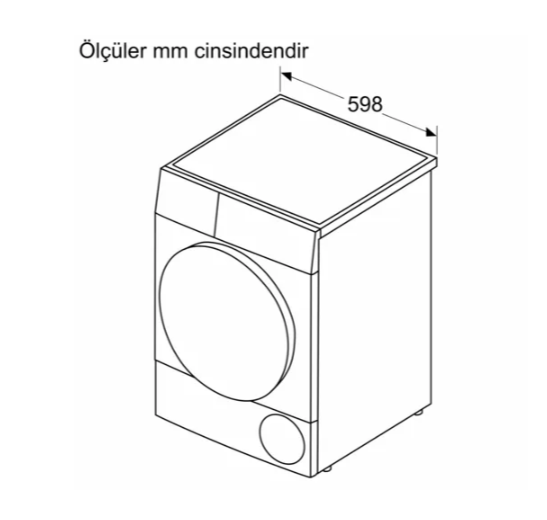 iQ300 Isı Pompalı Kurutma Makinesi 9 kg Gümüş