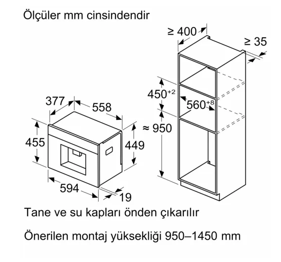 iQ700 Built-In Fully Automatic Coffee Machine Siyah
