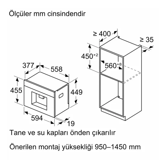 iQ700 Built-In Fully Automatic Coffee Machine Siyah