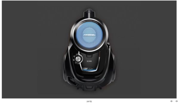 iQ500 Toz torbasız Süpürge Siyah- VSX41XTRM