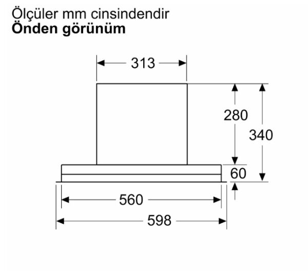 iQ500 Tam entegre davlumbaz 60 cm Siyah Cam, Mat siyah - LJ67BDP60