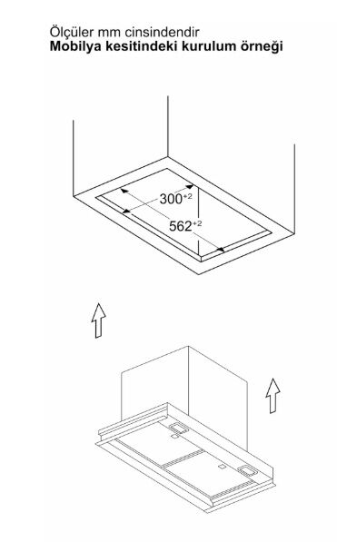 iQ500 Tam entegre davlumbaz 60 cm Siyah Cam, Mat siyah - LJ67BDP60
