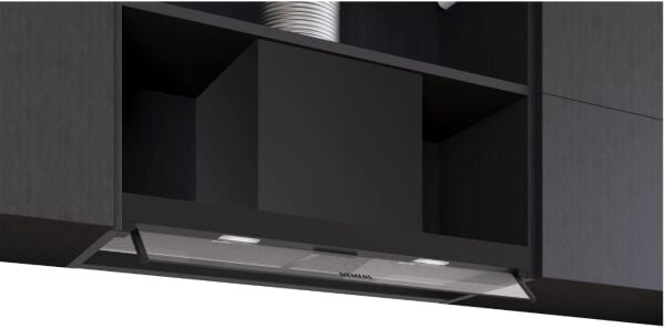 iQ300 Tam entegre davlumbaz 80 cm Cam dekor, Mat siyah - LJ85BCC60