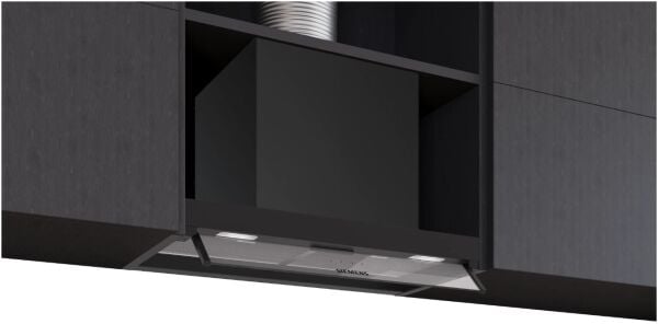 iQ300 Tam entegre davlumbaz 60 cm Cam dekor, Mat siyah - LJ65BCC60