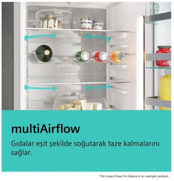iQ100 Alttan Donduruculu Buzdolabı 186.2 x 69.5 cm Beyaz, Total noFrost - KG56NNWD0N