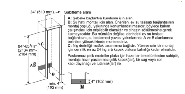 iQ700 Ankastre Derin Dondurucu 212.5 x 60.3 cm Düz Menteşe - FI24NP33