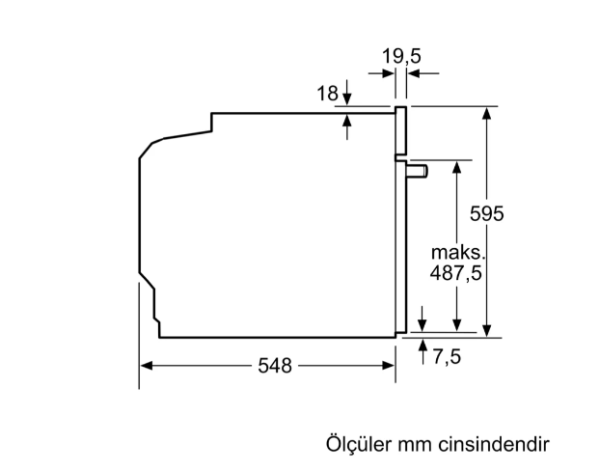 iQ500 Ankastre Fırın 60 x 60 cm Beyaz HJ852GYW0T