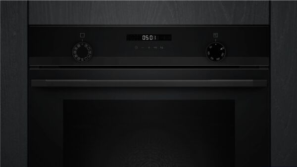 iQ300 Buhar Destekli Ankastre Fırın 60 x 60 cm Siyah- HU717ABA0T