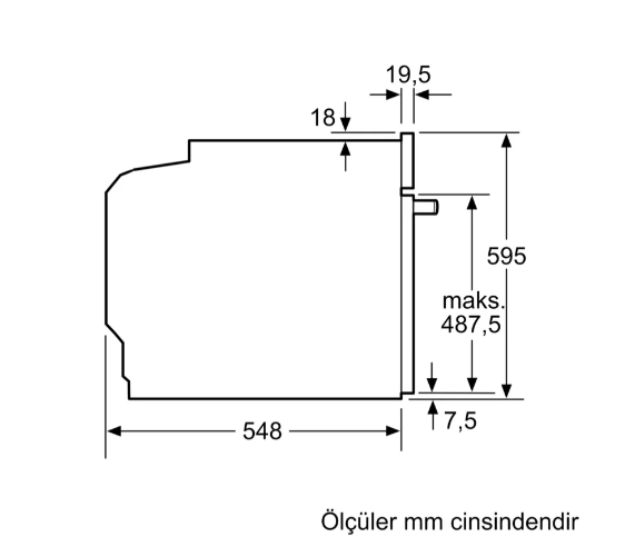 iQ300 Buhar Destekli Ankastre Fırın 60 x 60 cm Beyaz - HU717ABV0T