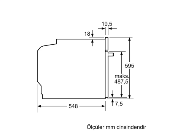 iQ300 Buhar Destekli Ankastre Fırın 60 x 60 cm Beyaz-  HU736AEV0T