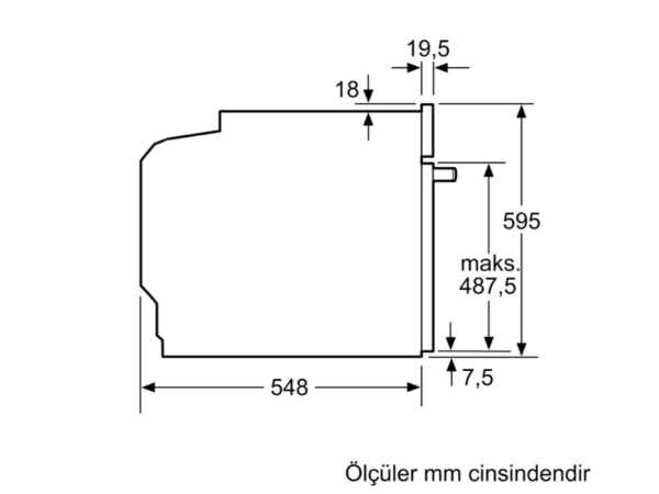 iQ300 Buhar Destekli Ankastre Fırın 60 x 60 cm darkSteel Line-  HU736AEG0T