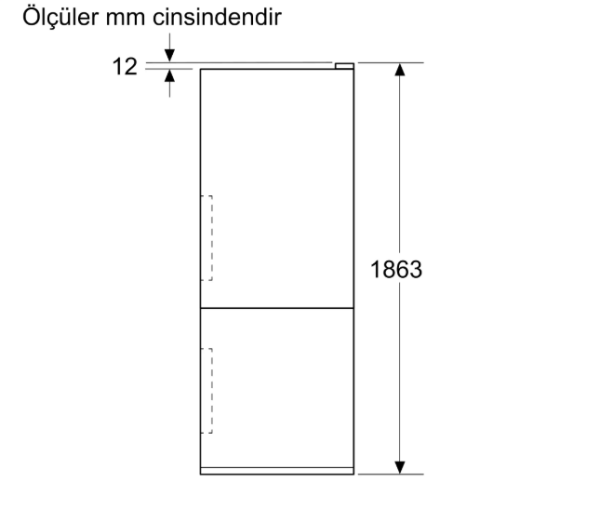 iQ300 Alttan Donduruculu Buzdolabı 186.2 x 69.5 cm Beyaz, Total noFrost - KG56NCWD0N