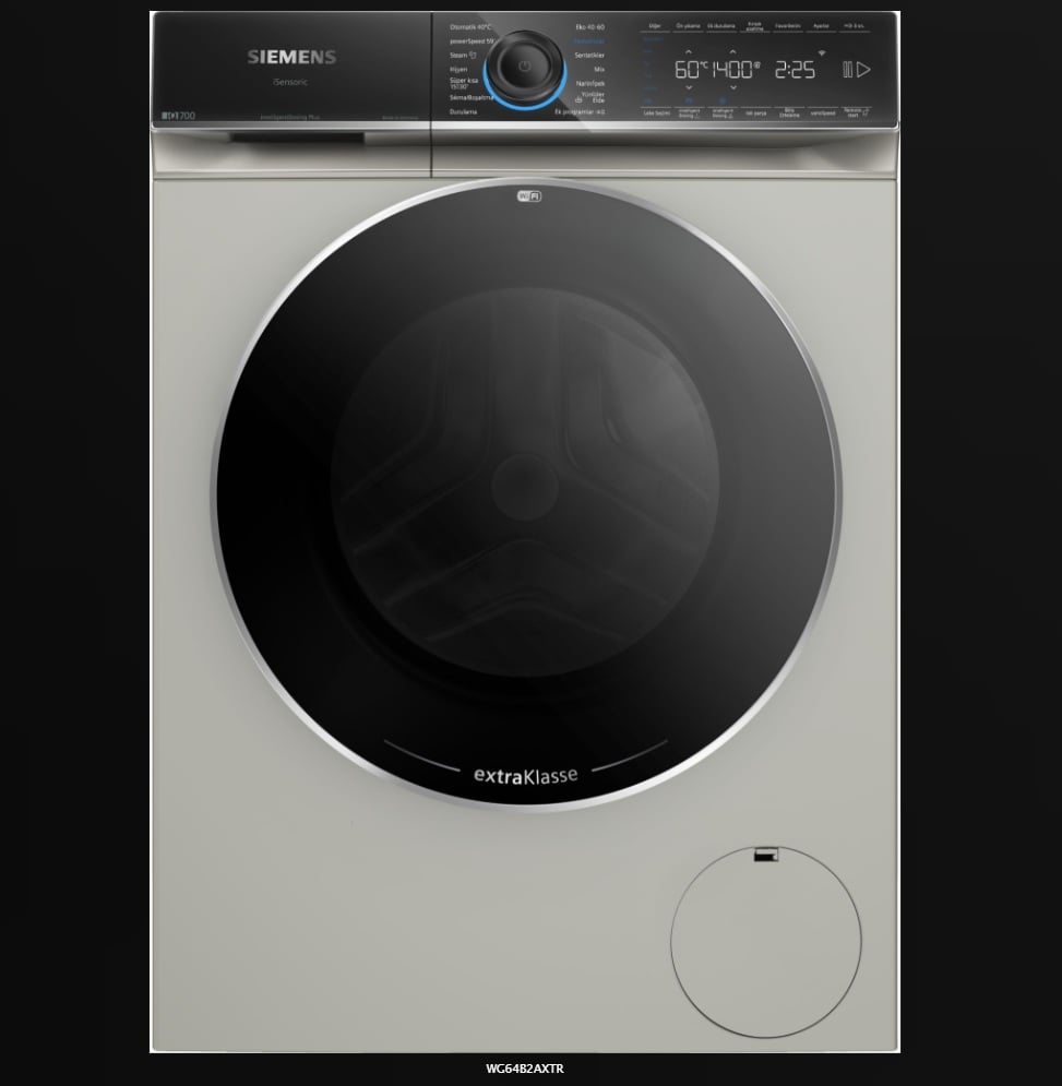 iQ700, Çamaşır Makinesi, 11 kg, maks. 1400 dev./dak., Gümüş -  WG64B2AXTR