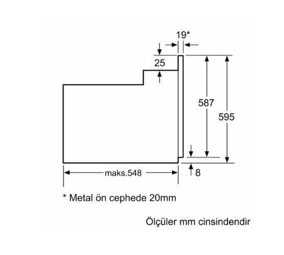 iQ300 Ankastre Fırın 60 x 60 cm Beyaz -HB234FEW3T