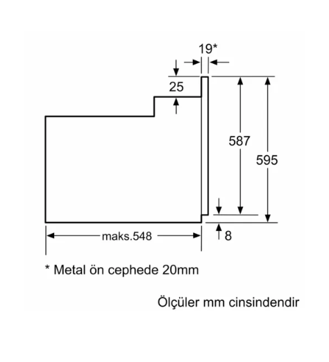 iQ500 Ankastre Fırın 60 x 60 cm Siyah- HB557JYS5T