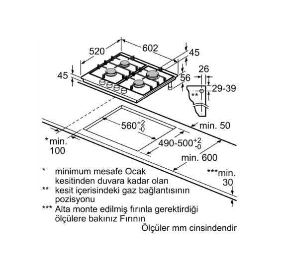 iQ700 Gazlı Ocak 60 cm Seramik-ER6A6PD70